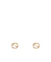 Gucci 18kt Yellow Gold Interlocking G Stud Earrings In Yellow