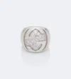 Gucci Interlocking G Embellished Ring In Silver