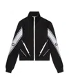 Gucci Interlocking G-embroidered Zip-up Sweatshirt In Black