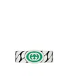 Gucci Interlocking G Enamel Ring In White