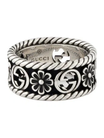 Pre-owned Gucci Interlocking G Flower Ring In Multi