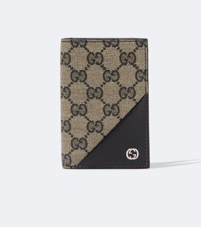 Gucci Interlocking G Gg Canvas Bifold Wallet In Beige