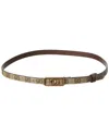 Gucci Interlocking G Gg Supreme Canvas & Leather Belt