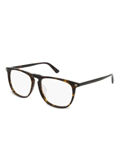 Gucci Interlocking G Glasses In 褐色