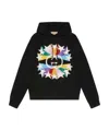 Gucci Interlocking G Graphic-print Hoodie In Black