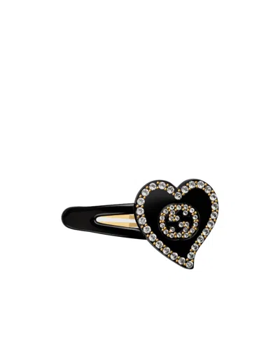 Gucci Interlocking G Hair Clip In Black