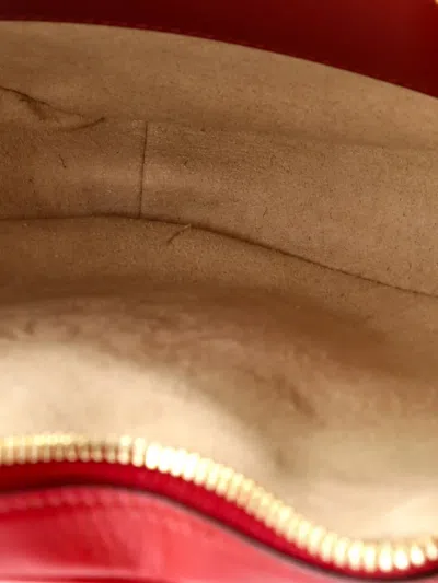 Pre-owned Gucci Interlocking G Heart Diagonal Quilted Leather Mini Shoulder Bag In Red