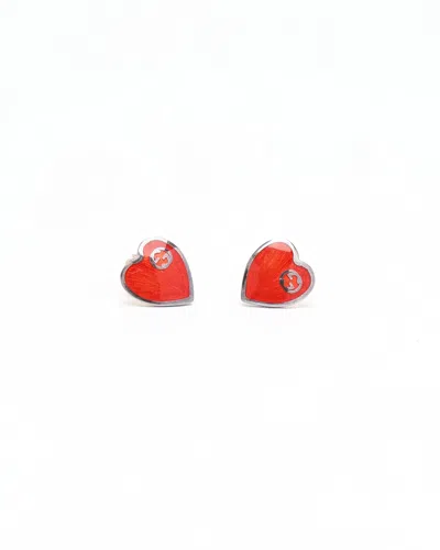 Gucci Interlocking G Hearts In Silver In Multi