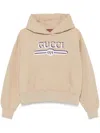 Gucci Hoodie Mit Logo-print In Braun