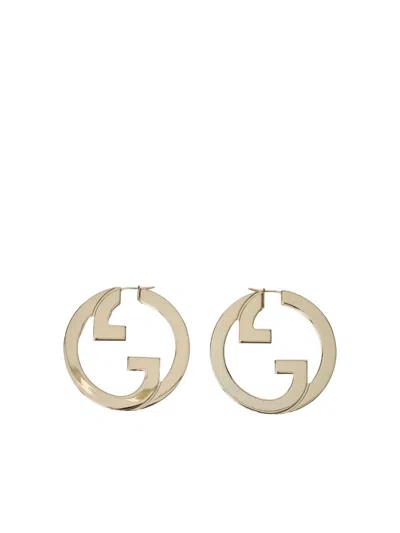 Gucci Interlocking-g Hoop Earrings In Gold