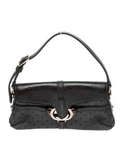 Pre-owned Gucci Interlocking G Interlocking Gg Pochette In Black