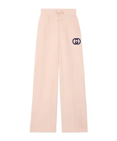 Gucci Interlocking-g Jersey Trousers In Pink