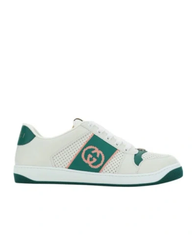Gucci Interlocking G-knit Sneakers In White