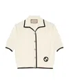 Gucci Interlocking G Knitted Cotton Shirt In White