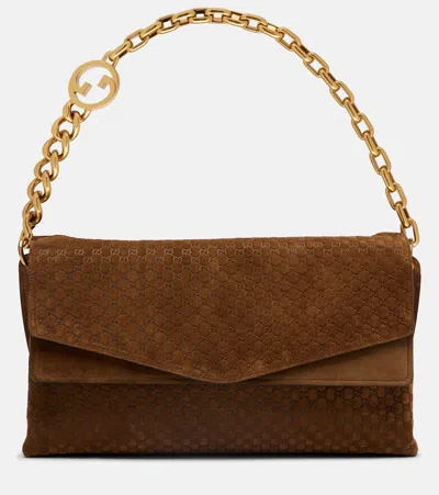 Gucci Interlocking G Large Shoulder Bag In Brown