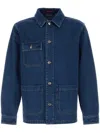 Gucci Denim Jacket With Chest And Front Pockets In Blue