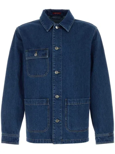 GUCCI INTERLOCKING G LASERED DENIM JACKET