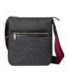 Gucci Web Stripe Gg Canvas Crossbody Bag In Black