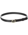 Gucci Interlocking G Buckle Belt In Black
