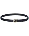 Gucci Interlocking G Buckle Belt In Black