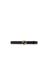 Gucci Interlocking G Leather Belt In Black