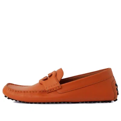 Gucci Interlocking G Leather Flats 'orange' | ModeSens