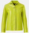 Gucci Interlocking G Leather Jacket In Green