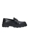 Gucci Interlocking G Leather Loafers In Black