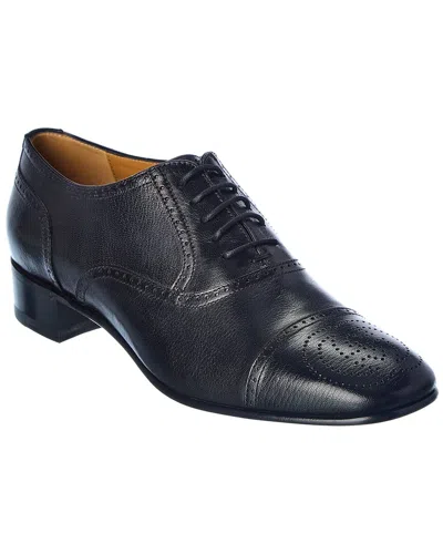 Gucci Interlocking G Leather Oxford In Black