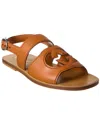 Gucci Caramel Leather Sandals In Brown