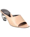 Gucci Interlocking G Leather Sandal In Nude