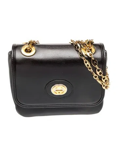 Pre-owned Gucci Interlocking G Linea Marina In Black
