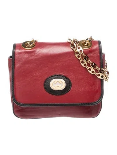 Pre-owned Gucci Interlocking G Linea Marina In Red