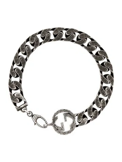 Pre-owned Gucci Interlocking G Link Bracelet, 6.75" In Multicolor