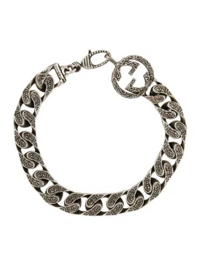 Pre-owned Gucci Interlocking G Link Bracelet, 7" In Multi
