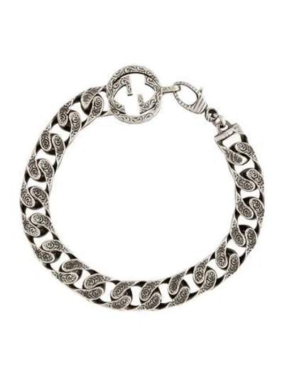 Pre-owned Gucci Interlocking G Link Bracelet, 7" In Multicolor