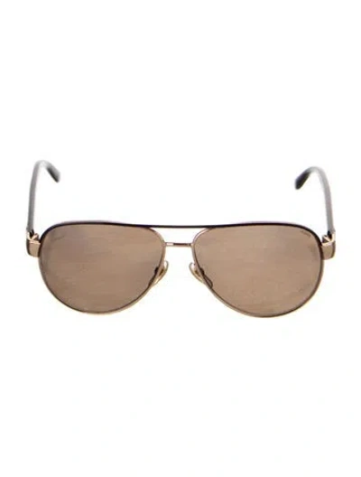 Pre-owned Gucci Interlocking G Logo Aviator Sunglasses
