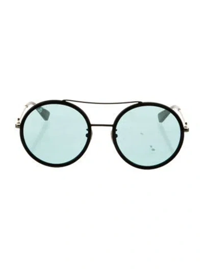 Pre-owned Gucci Interlocking G Logo Aviator Sunglasses In Black