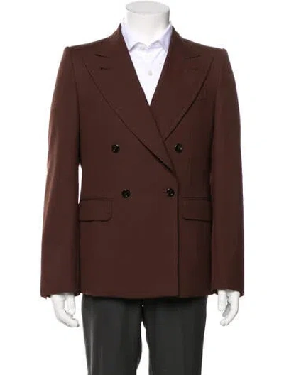 Pre-owned Gucci Interlocking G Logo Blazer In Brown