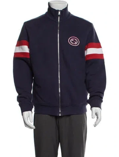 Pre-owned Gucci Interlocking G Logo Bomber Jacket In Multi