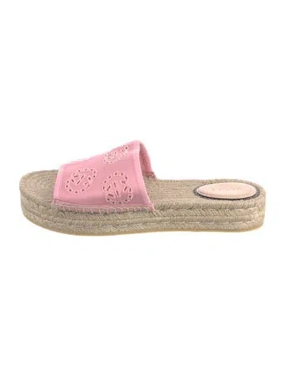 Pre-owned Gucci Interlocking G Logo Canvas Espadrilles In Multi
