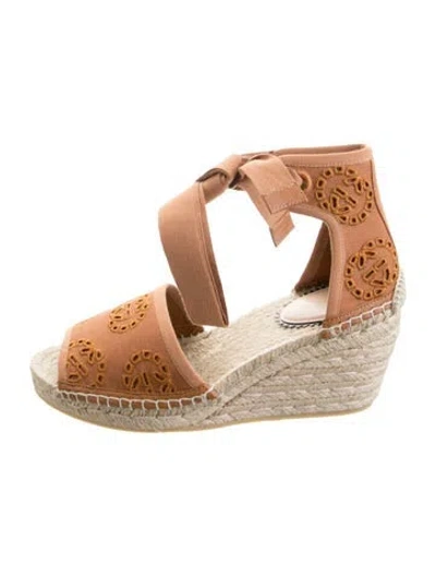 Pre-owned Gucci Interlocking G Logo Canvas Espadrilles In Neutrals