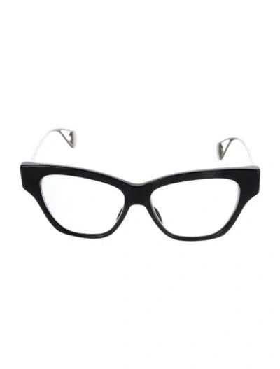 Pre-owned Gucci Interlocking G Logo Cat-eye Eyeglasses In Black