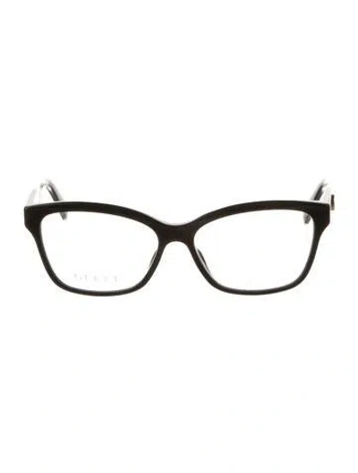 Pre-owned Gucci Interlocking G Logo Cat-eye Eyeglasses In Black
