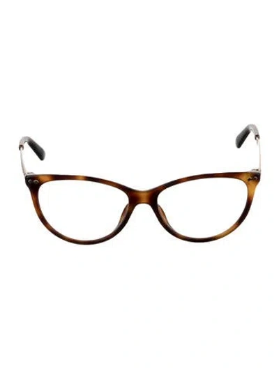 Pre-owned Gucci Interlocking G Logo Cat-eye Eyeglasses In Brown