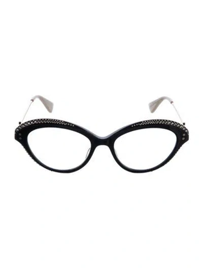 Pre-owned Gucci Interlocking G Logo Cat-eye Eyeglasses In White