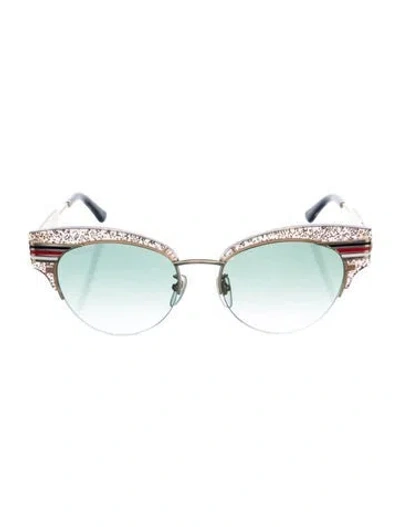 Pre-owned Gucci Interlocking G Logo Cat-eye Sunglasses