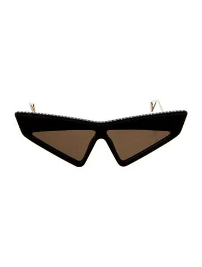 Pre-owned Gucci Interlocking G Logo Cat-eye Sunglasses In Black