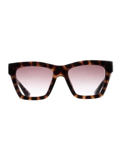 Pre-owned Gucci Interlocking G Logo Cat-eye Sunglasses In Brown