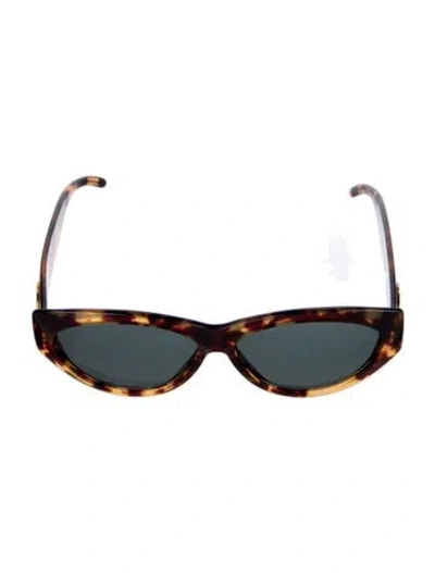 Pre-owned Gucci Interlocking G Logo Cat-eye Sunglasses In Brown